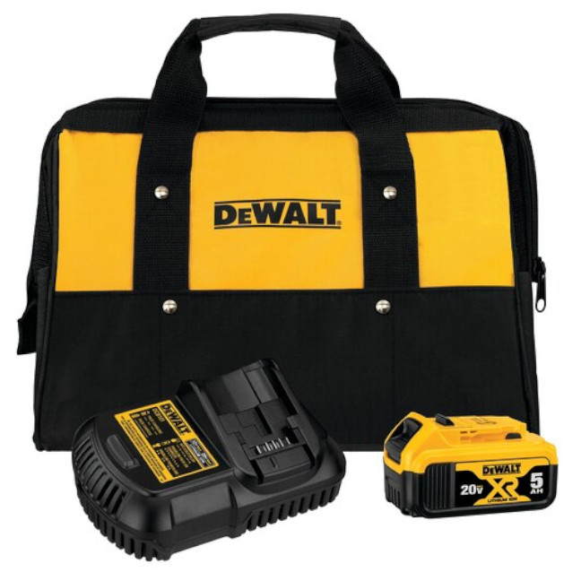 DeWalt DCB205CK 20V MAX* 5.0AH Battery Charger Kit with Bag