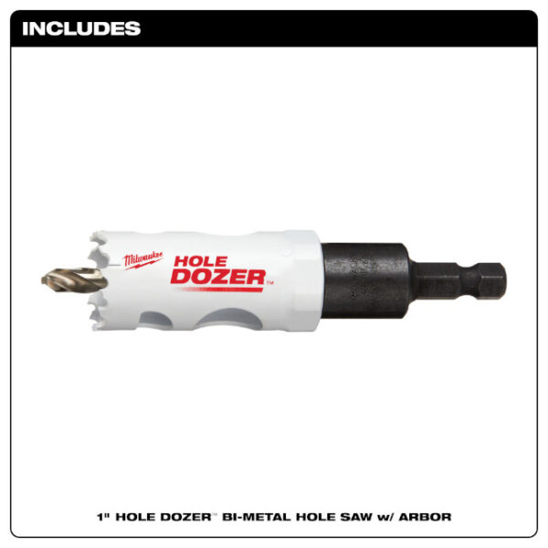 Milwaukee 49-56-9662 1" Hole Dozer Bi-Metal Hole Saw with Arbor Milwaukee 49-56-9662 1" Hole Dozer Bi-Metal Hole Saw with Arbor