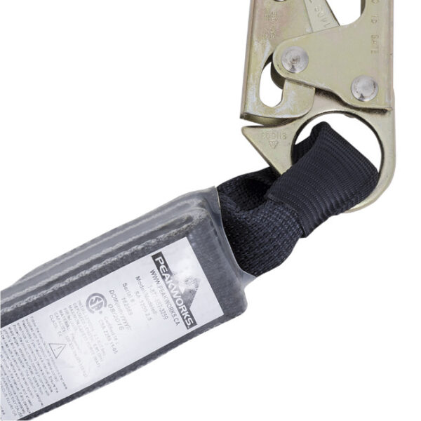 Peakworks SA-5200-2.5 V81036025 2.5FT Shock Absorbing Lanyard (110-220lb capacity) SP -Single Leg with Snap Hooks Peakworks SA-5200-2.5 V81036025 2.5FT Shock Absorbing Lanyard (110-220lb capacity) SP -Single Leg with Snap Hooks