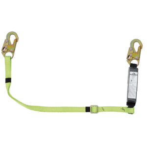 Peakworks SA-5400-6A V8104606A 6FT Shock Absorbing Lanyard (110-220lb capacity) SP - Single Leg with Snap Hooks - Adjustable