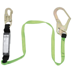 Peakworks SA-5402-6 V8104626 6FT Shock Absorbing Lanyard (110-220lb capacity) SP - Single Leg with Snap and Form Hooks