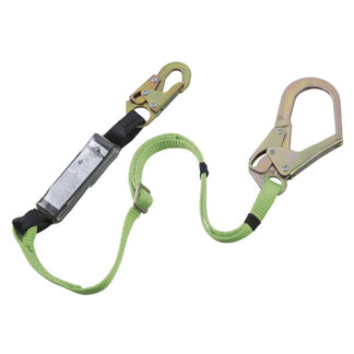 Peakworks SA-5402-6A V8104626A 6FT Shock Absorbing Lanyard (110-220lb capacity) SP - Single Leg with Snap and Form Hooks - Adjustable