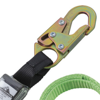 Peakworks SA-5402-6A V8104626A 6FT Shock Absorbing Lanyard (110-220lb capacity) SP - Single Leg with Snap and Form Hooks - Adjustable