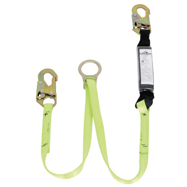 Peakworks SA-5405-6 V8104654 6FT Shock Absorbing Lanyard (110-220lb capacity) SP - Single Leg with Snap Hooks and Tie Back