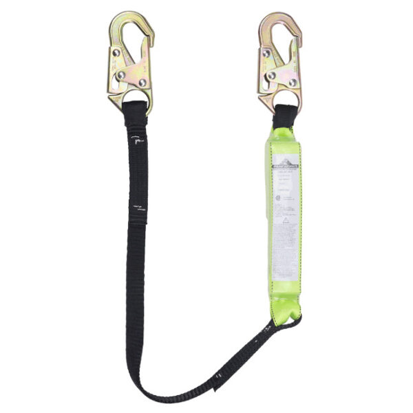Peakworks SA-6400-4 V8104704 4FT Shock Absorbing Lanyard (200 - 350lb capacity) SP - Single Leg with Snap Hooks