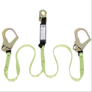 Peakworks SA-54022-6 V8104826 6FT Shock Absorbing Lanyard (110-220lb capacity) SP - Twin Leg with Snap and Form Hooks