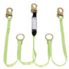Peakworks SA-54055-6 V8104856 Shock Absorbing Lanyard (110-220lb capacity) SP - Twin Leg with Snap and Form Hooks