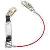 Peakworks SA-5500-6 V8108606 6FT Shock Absorbing Lanyard (110-220lb capacity) SP - Single Leg - Galvanized Cable with Snap Hooks