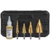 Klein 25950 VACO Double-Fluted Spiral Step Bit Kit 4-Piece