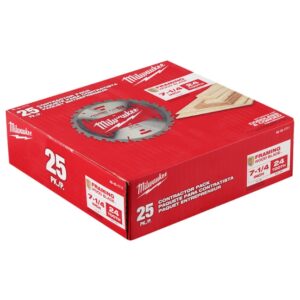 Milwaukee 48-40-1711 7-1/4" 24T Construction Framing Blade 25-Pack