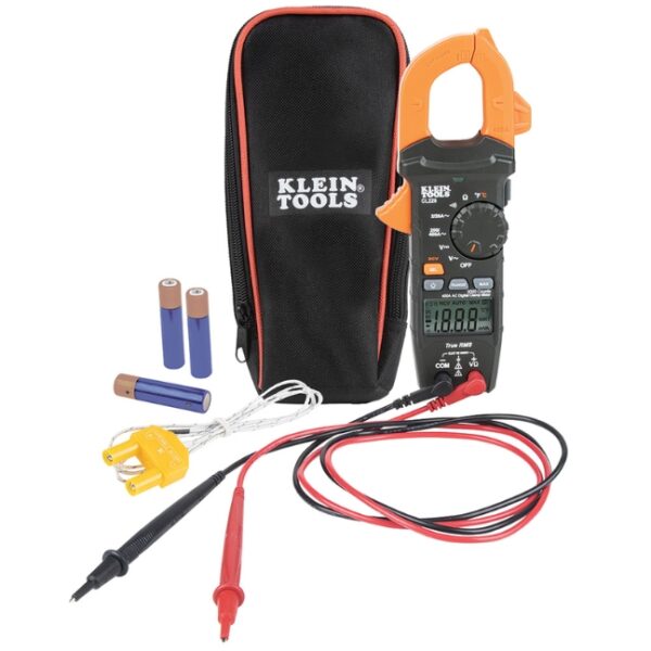 CL220 #5 Klein CL220 Digital Auto Ranging Clamp Meter With Temperature, 400 Amp