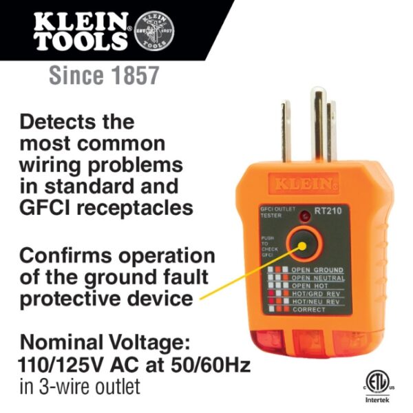Klein ET45 AC/DC Voltage Tester: 24V to 240V AC and 32V to 330V DC