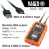 Klein ET920 USB Digital Meter (USB-A and USB-C)