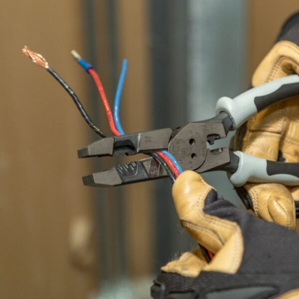 Klein J2159CRTP Fish Tape Puller Wire Stripper Hybrid Pliers with Crimper