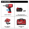 Milwaukee 2769-22R M18 FUEL 1/2” Extended Anvil Controlled Torque Impact Wrench Kit with ONE-KEY
