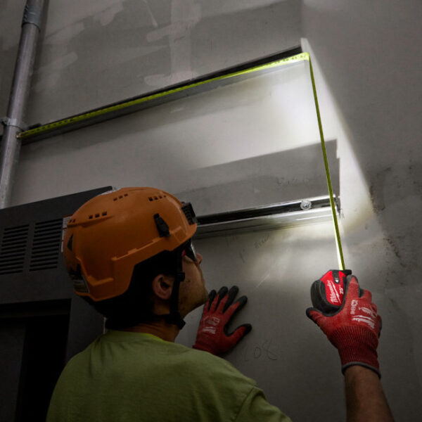 Milwaukee 48-22-0428 25ft Compact Wide Blade Magnetic Tape Measure with Rechargeable Light