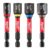 Milwaukee 49-66-4566 2-9/16" SHOCKWAVE IMPACT Duty Magnetic Nut Driver Set 4-Piece