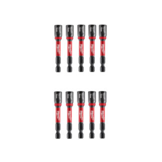 Milwaukee 49-66-4606 6mm x 2-9/16" SHOCKWAVE IMPACT Duty Nut Driver 10-Pack