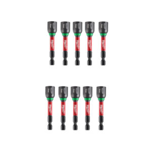 Milwaukee 49-66-4609 9mm x 2-9/16" SHOCKWAVE IMPACT Duty Nut Driver 10-Pack