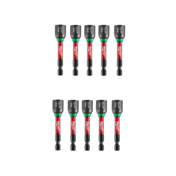 Milwaukee 49-66-4609 9mm x 2-9/16" SHOCKWAVE IMPACT Duty Nut Driver 10-Pack