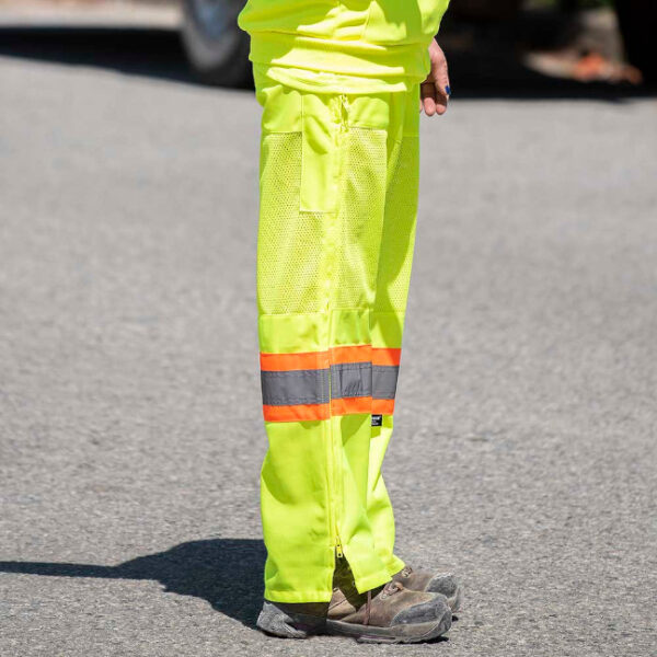 Pioneer 5999PW V1071360 Women's Hi-Viz Mesh Traffic Safety Pants-Yellow/Green