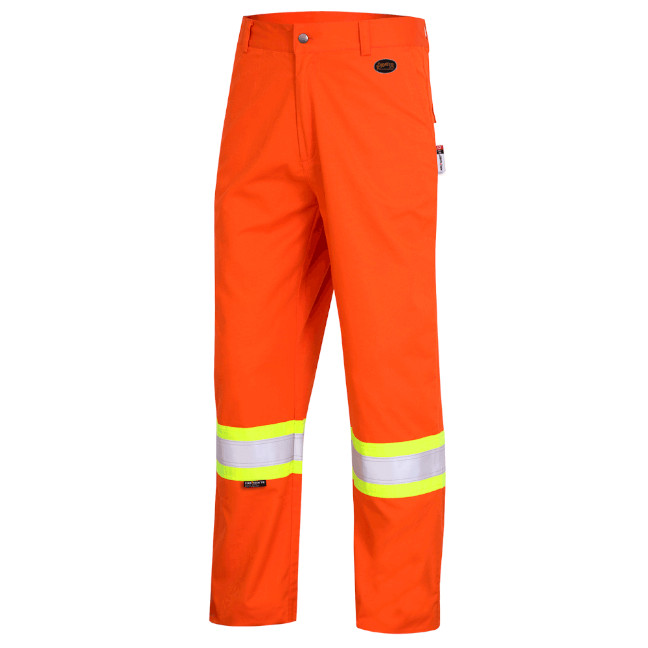 Pioneer 7763 V2540550 Hi-Viz FR-TECH 88/12 Flame Resistant/ARC Rated Safety Pants-Orange