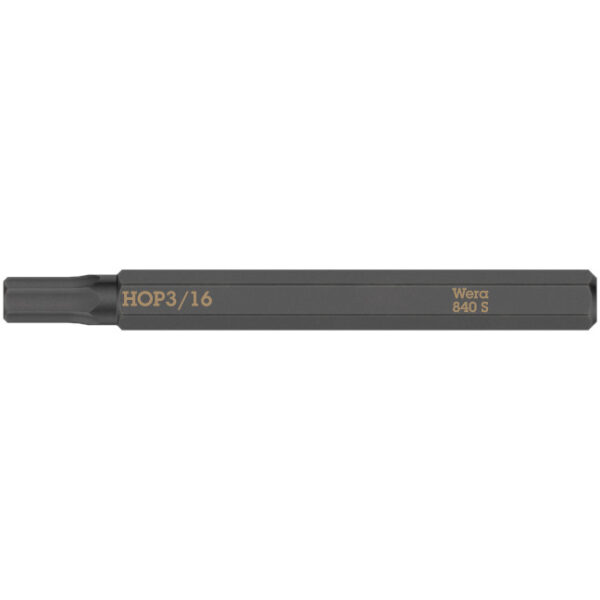 Wera 018156 Hex-Plus 840 S Bit for Impact Screwdriver, 3/16" x 70mm