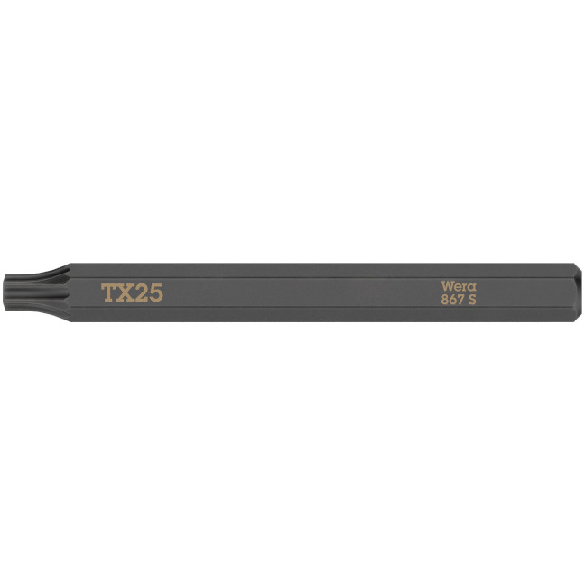 Wera 018168 Torx 867 S Bit for Impact Screwdriver, T25 x 70mm