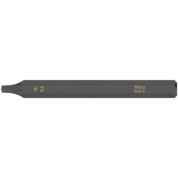 Wera 018172 Square 868 S Bit for Impact Screwdriver, #2 x 70mm