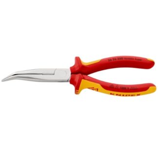 Knipex 2626200 8" Insulated Long Nose 40º Angled Pliers with Cutter - 1000V