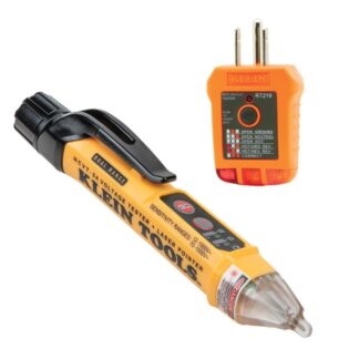 Klein NCVT5KIT Dual Range NCVT/GFCI Receptacle Tester Electrical Test Kit