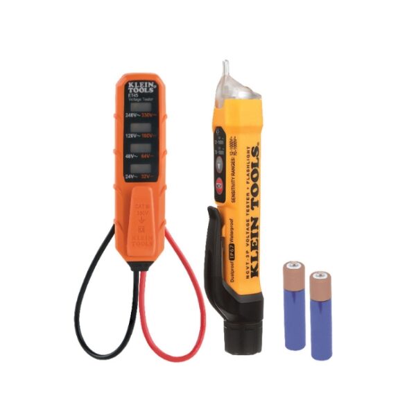 Klein NCVT3PKIT Dual Range NCVT and AC/DC Voltage Tester Electrical Test Kit