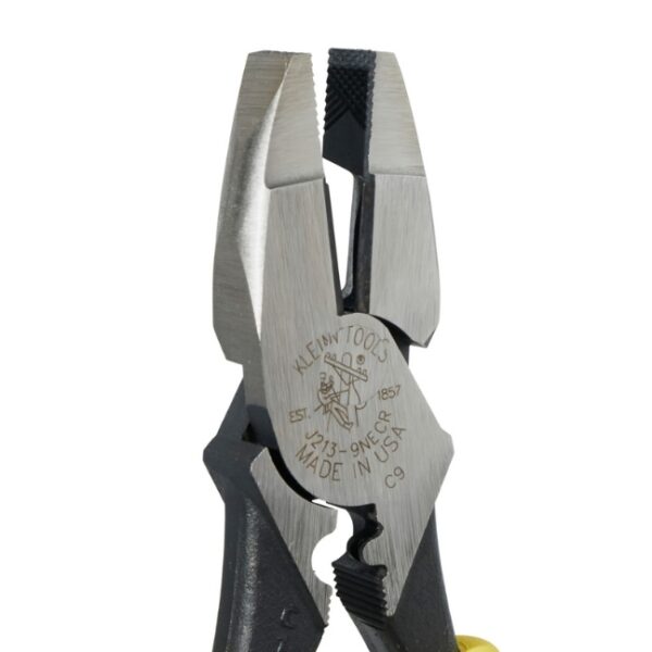 Klein J213-9NECR 9" Connector Crimp Side Cut Lineman's Pliers