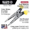 Klein J206-8C 8-1/2" All-Purpose Spring Loaded Needle Nose Pliers