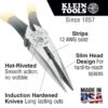 Klein J203-8N 8" Needle Nose Side-Cutter Stripping Pliers