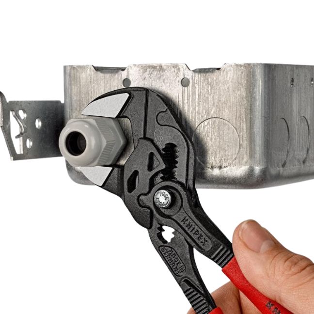 KNIPEX 87 51 250 - 9392 Cobra® ES Water Pump Pliers Extra-slim Grey Atramentized, Head Polished Handles With Non Slip Plastic Coating 9392 - View #13