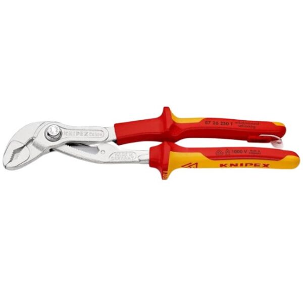 Knipex 8726250T 10" (250mm) COBRA High-Tech Water Pump Pliers - 1000V Knipex 8726250T 10" (250mm) COBRA High-Tech Water Pump Pliers - 1000V