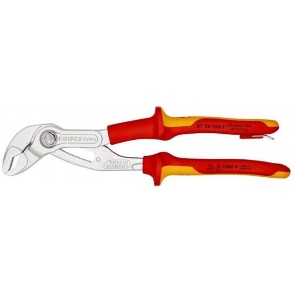 Knipex 8726250T 10" (250mm) COBRA High-Tech Water Pump Pliers - 1000V Knipex 8726250T 10" (250mm) COBRA High-Tech Water Pump Pliers - 1000V