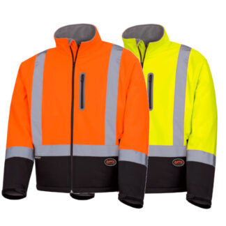 Pioneer Hi-Viz Softshell Mechanical Strength Safety Jacket