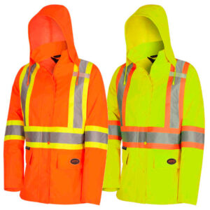 Pioneer Women's Hi-Viz 300D Polyester Waterproof Safety Jacket