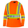 Pioneer Women's Hi-Viz BIRDSEYE Polyester Long-Sleeve Safety Shirt