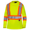 Pioneer Women's Hi-Viz BIRDSEYE Polyester Long-Sleeve Safety Shirt