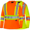 Pioneer Women's Hi-Viz BIRDSEYE Polyester Long-Sleeve Safety Shirt