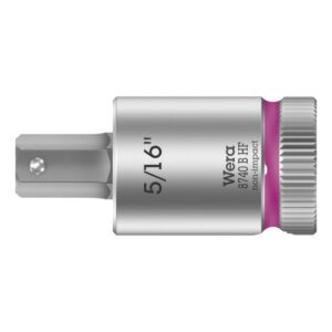 Wera 003090 3/8" Drive Zyklop Hex-Plus Bit Socket with Holding Function-5/16"