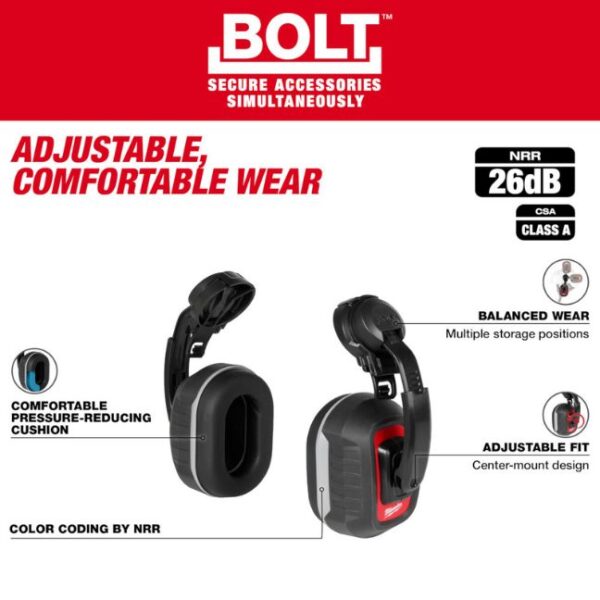 Milwaukee 48-73-3251 BOLT 26dB Hard Hat Earmuffs
