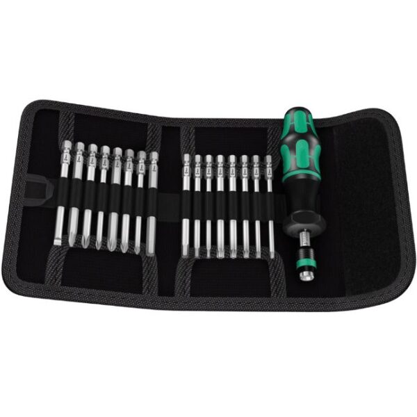 Wera 059293 Kraftform Kompakt 60 Torque 1.2 - 3.0 Nm Torque Screwdriver Set 17-Piece Wera 059293 Kraftform Kompakt 60 Torque 1.2 - 3.0 Nm Torque Screwdriver Set 17-Piece