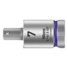 Wera 003037 8740 B HF Zyklop Metric Bit Socket with Holding Function 3/8" Square Drive x 7.0mm Hex-Plus x 38.5mm