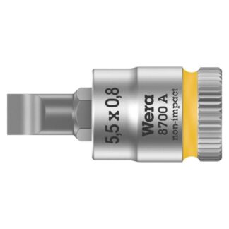 Wera 003320 8700 A FL Zyklop SAE Bit Socket with Holding Function 1/4" Square Drive x FL 0.8 x 5.5 x 28mm