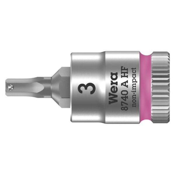 Wera 003332 8740 A Zyklop Bit Socket with 1/4" Drive with Holding Function, 3.0 x 28mm Wera 003332 8740 A Zyklop Bit Socket with 1/4" Drive with Holding Function, 3.0 x 28mm