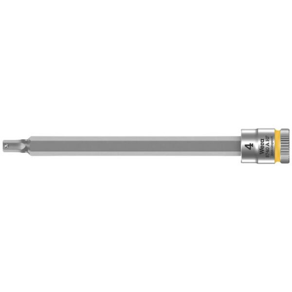 Wera 003334 8740 A HF Zyklop Bit Socket with 1/4" Drive with Holding Function, 4.0 x 100mm Wera 003334 8740 A HF Zyklop Bit Socket with 1/4" Drive with Holding Function, 4.0 x 100mm